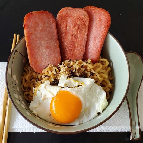 Spicy Ramen With Spam And A Fried Egg Rramen