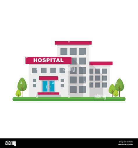 Hospital Building In Flat Style Vector Illustration Stock Vector Image