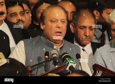 Pakistani Former Prime Minister Mian Mohammad Nawaz Sharif Addressing