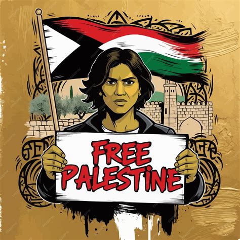 Free palestine design | Premium AI-generated vector