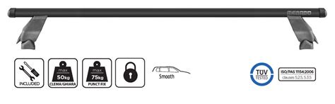 Dacia Sandero II 2013 2021 Roof Rack Cross Bars Menabo Tema Steel