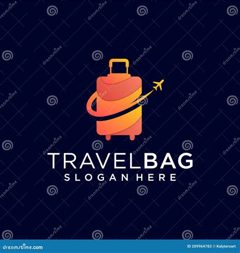 Travel Bag Logo Design Inspiration Template Stock Vector - Illustration ...