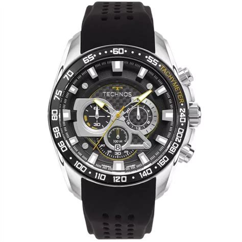 Reloj Technos Carbon Black Para Hombre Tienda Oficial Mercadolibre