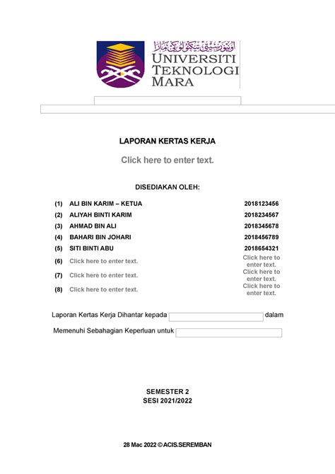 Template Group Ctu Report Odl Kampus Seremban Laporan Kertas