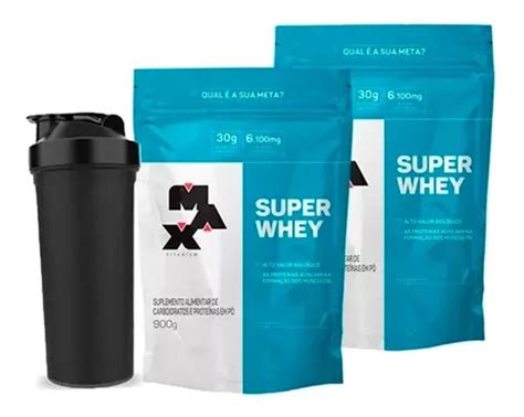 Kit X Super Whey Protein Conc Iso G Cada Max Titanium Frete Gr Tis