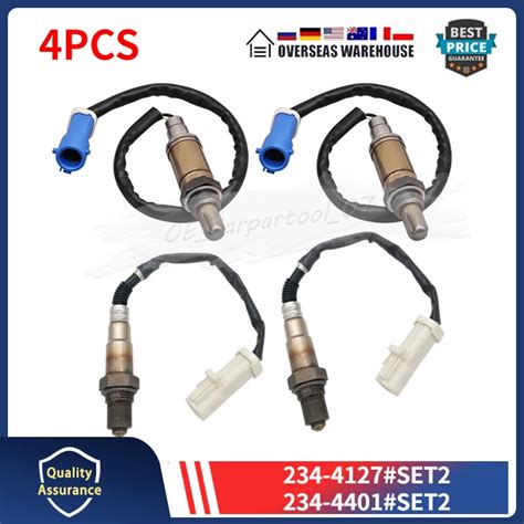 Set Of 4 Oxygen O2 Sensor 234 4401 234 4127 For 2001 2008 Ford