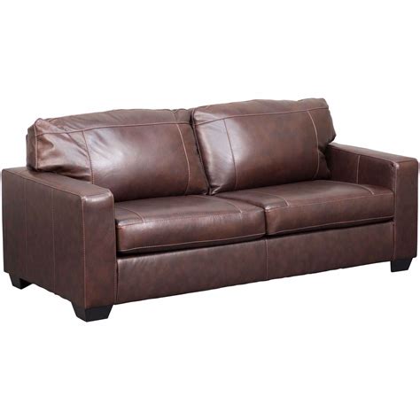 Morelos Brown Italian Leather Sofa | 0P1-345S | AFW.com