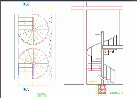 Bloques Escaleras De Caracol En Autocad Dwgautocad Off