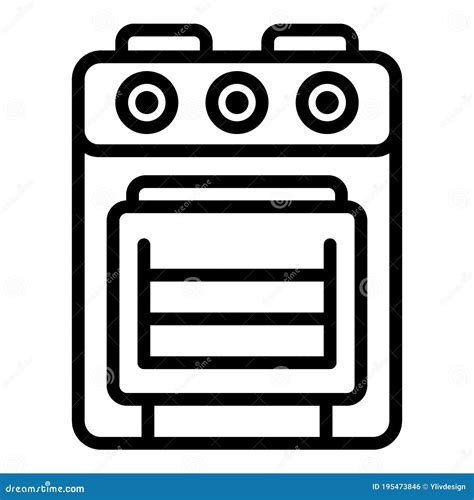 Gas Cooker Icon Outline Style Stock Vector Illustration Of Icon