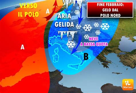 Meteo fine FEBBRAIO gelo dal POLO NORD anche con NEVE Ecco cosa c è