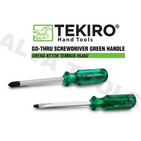 Jual Tekiro Go Thru Green Obeng Ketok Tembus Hijau Min Dan Plus