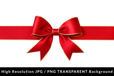 Red Christmas Ribbon And Bow Png Graphic By Formatoriginal · Creative