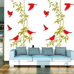 Buy Kayra Decor X Inch Pvc Creepers Birds Wall Design Stencil