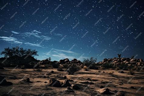 Premium AI Image | a night sky with a starry sky and a mountain landscape