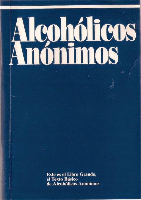 alcohólicos anónimos grupo p v San Sebastian Donostia Libro grande