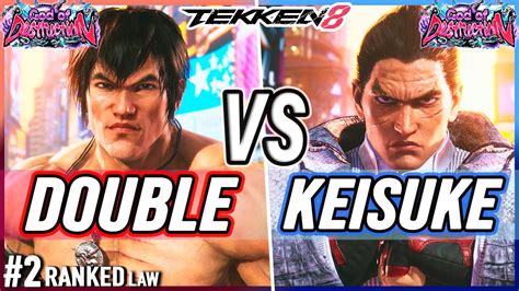 T8 Double 2 Ranked Law Vs Keisuke Kazuya Tekken 8 YouTube