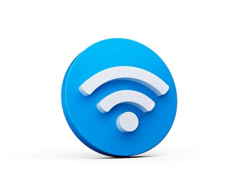 Premium Photo 3d Wifi Icon On Blue Circle Button Design Concept Wifi