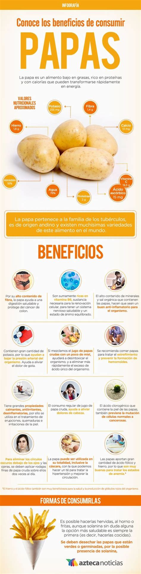 Conoce Los Beneficios De Consumir Papas Infografia Beneficios De Hot Sex Picture