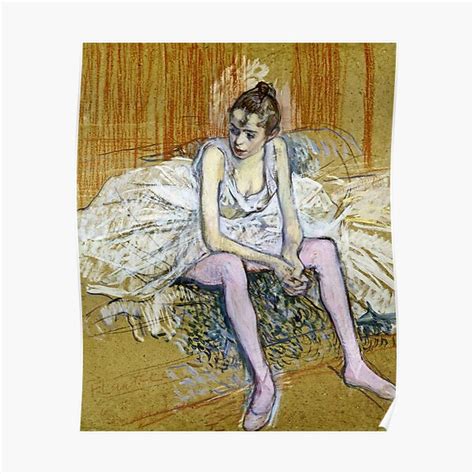 Henri De Toulouse Lautrec A Seated Dancer With Pink Stockings