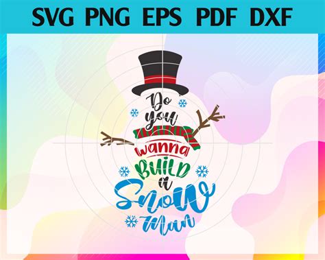 In The Meadow We Can Build A Snowman Svg Christmas Svg Snowman Svg