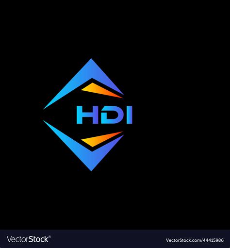 Hdi abstract technology logo design on black Vector Image