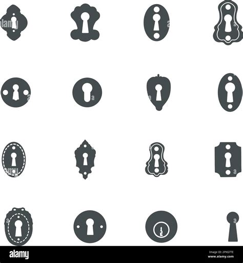 Keyhole Silhouette Vintage Keyholes Silhouette Keyhole Vector Door