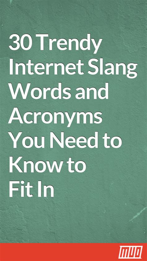 30 Trendy Internet Slang Words And Acronyms To Know In 2019 Slang