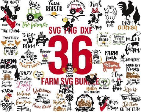 Farm Svg Bundle Farm Silhouette Farm Clipart Barn Svg Fa Inspire