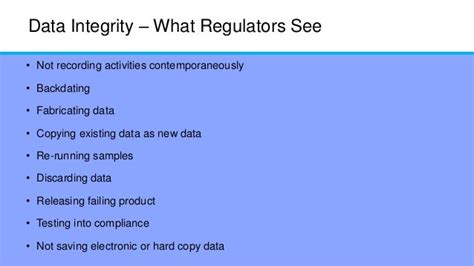 Presentation On Data Integrity In Pharmaceutical Industry