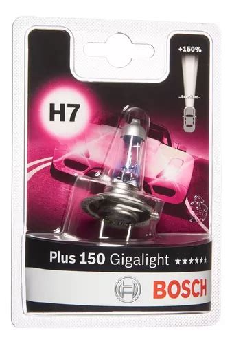 Lâmpada Farol Automotivo Bosch H7 55w Gigalight Plus 150