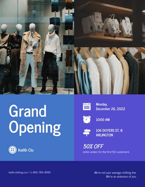 Fashion Store Grand Opening Advertising Flyer Template - Venngage