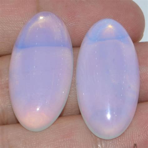 30mm 2pcs Opalite Oval Cabochon CAB Flatback Semi Precious Etsy