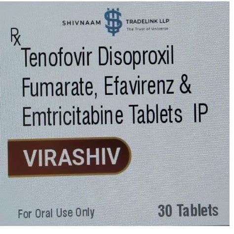 Tenofovir Disoproxil Fumarate Efavirenz Emtricitabine Tablets IP At Rs