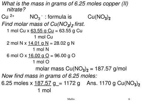 PPT - Relationship between mass, moles and molecules in a compound ...