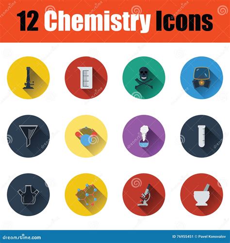 Chemistry Icon Set Stock Vector Illustration Of Graphic 76955451