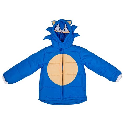 Sonic The Hedgehog Costume Puffy Kids Jacket - Great Gifts Club
