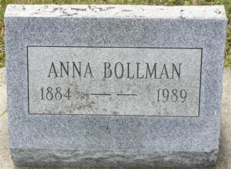 Anna Hoover Bollman 1884 1989 Mémorial Find A Grave