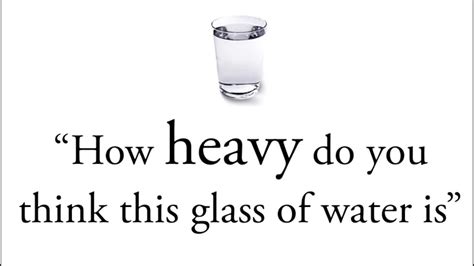 Inspirational Story The Glass Of Water About Stress Youtube