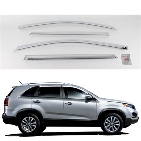 Chrome Rain Window Visor Vent P Set For Kia Sorento Ebay