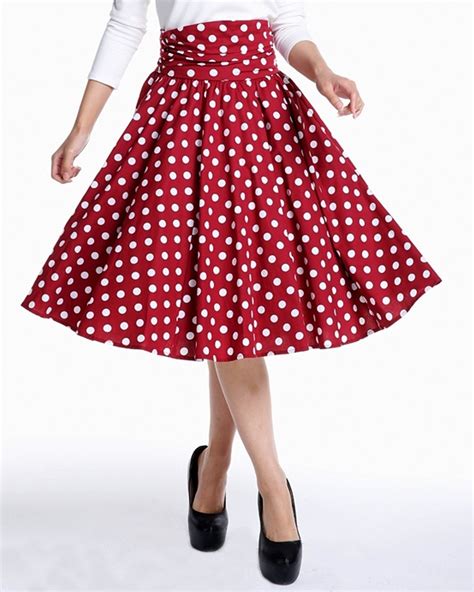 Rk108 1950s Polka Dots Circle Swing Dance Skirt Rockabilly Pin Up Retro Rockrk10 Ebay