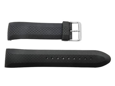 Genuine Pulsar Urethane Rubber Black 24mm Watch Strap Total Watch