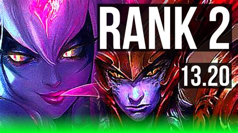 EVELYNN Vs SHYVANA JNG Rank 2 Rank 1 Eve 16 3 14 500 Games