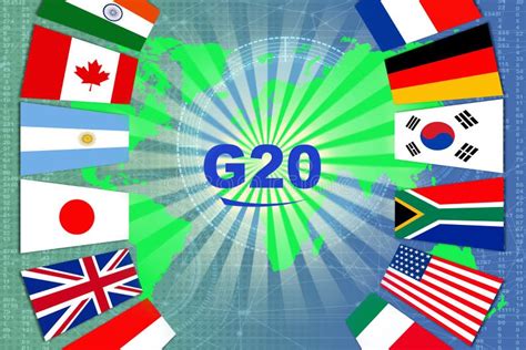 G20 Foro Mundial De Cooperación Para La Cumbre Internacional Símbolo De