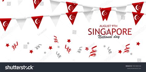 Singapore National Day Singapore Flag Singapore Stock Vector (Royalty Free) 1991800160 ...