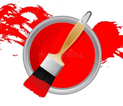 Bucket Red Paint Stock Illustrations 3557 Bucket Red Paint Stock