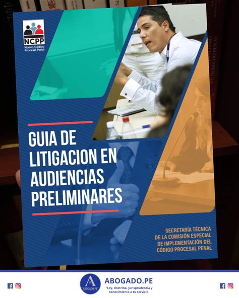 Texto Guía de litigación en audiencias preliminares Abogado pe