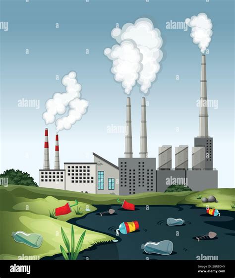 Factory Water Pollution Drawing