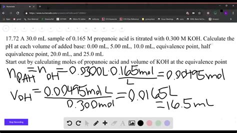 A Solution Of 100 0 ML Of 0 0400 M Sodium Propanoate The Sodium Salt