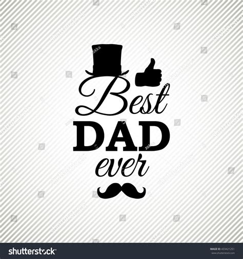 Best Dad Ever Greeting Card Vector Stock Vector Royalty Free 433421251