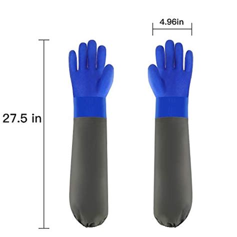 Mumuke Extra Long Rubber Gloves Chemical Resistant Gloves Pvc